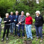 Some of today's volunteers standing in The Glade area.