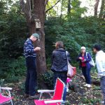 Chairman Tim Barnes taking part in the woodland activities.
