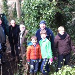 Volunteers in the area of a newly planted hedge and thicket