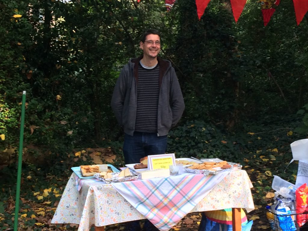 Chris and Refreshment Stall