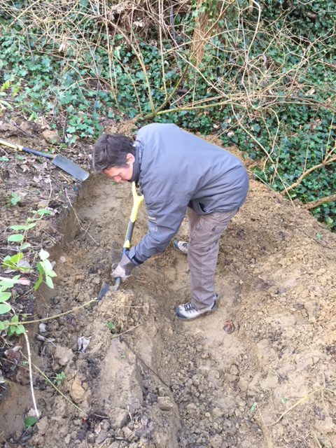 New water feature being dug