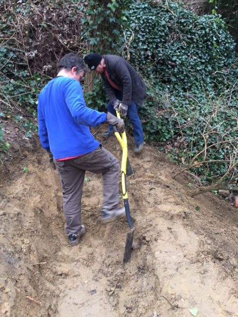 New water feature being dug